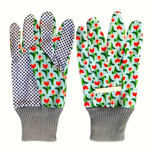Vente en gros de gants de jardin d'hiver PVC Dot Bead & Cotton Gants de sécurité de travail antidérapants pour le jardinage Protection du travail de l'industrie légère - Product Image 2