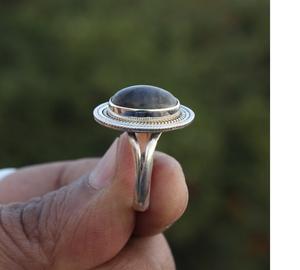 Labradorite Gemstone <b>Ring</b> Handmade 925 Sterling <b>Silver</b> <b>Boho</b> Statement <b>Ring</b> Bohemian Style Women Jewelry Gift Wholesale - Product Image 2