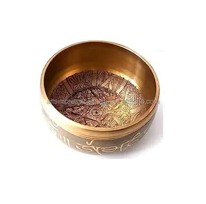 Schattige Matte Kwaliteit Handgemaakte Messing Klankschaal Set Van 5 Zingende Tibetaanse Zangbel Tibetaanse Kom Metalen Kom Handgemaakt