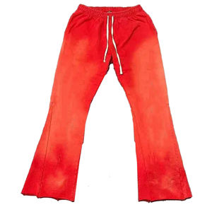 Pantalones de chándal acampanados informales de alta calidad personalizados para hombre, pantalones de chándal acampanados con cintura elástica de retazos para hombre - Product Image 6