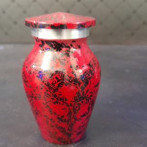 Celebración DE LA VIDA Mini urna de recuerdo de cremación pequeña roja para cenizas humanas-Hermosa y atemporal Encuentra comodidad POR AYAANS - Product Image 1