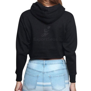Top corto transpirable para mujer, ropa de calle, gran oferta, sudaderas con capucha hechas en Material de alta calidad, sudaderas con capucha cortas para mujer - Product Image 4