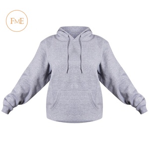 Venta al por mayor Unisex de gran tamaño cuello con capucha conjunto de invierno 100% algodón Fleec Terry de talla grande sudaderas con capucha de las mujeres con logotipo frontal - Product Image 5