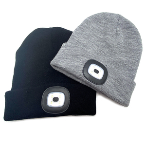 หมวกบีนนี่แบบถักสำหรับผู้หญิงและผู้ชายหมวกบีนนี่สกียืดหยุ่นอะคริลิคปักลายหัวใจสำหรับฤดูหนาวโลโก้ตามสั่ง - Product Image 1