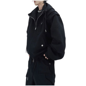 Conjunto de Sudadera con Capucha Extra Grande de Alta Calidad, con Franja Lateral en Color Contrastante, Sudadera con Capucha de Cuello Alto, Pantalones Deportivos Holgados para Hombre, Conjunto Deportivo - Product Image 5