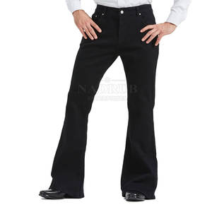 กางเกงทรงบานของผู้ชายแบบปรับแต่งได้เสื้อผ้าฤดูหนาวน้ำหนักเบามีเอวและกระดุมตรงกลางปรับขนาดและสีได้ตามต้องการ - Product Image 1