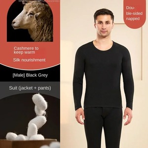 <strong>Men's</strong> Winter Warm Thermal Underwear Set Soft Fleece Lined Long Johns Breathable Top &amp; Bottom <strong>Base</strong> <strong>Layer</strong> - Product Image 2