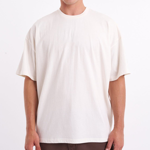 T-shirt de gymnastique pour hommes personnalisé en gros à manches courtes Fitness haut vierge tissu tricoté en coton et polyester avec motif de lettres - Product Image 1