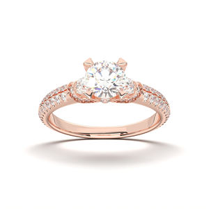 1.58 Carat E-F/VSS-VS Quality Moissanite Round Diamond Engagement <b>Ring</b> Prong <b>Set</b> in <b>Sterling</b> <b>Silver</b> for Women - Product Image 1