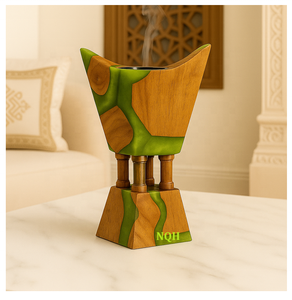 Quemador de Incienso de Madera de Acacia Premium con Resina Epoxi 2026 |   Difusor de Incienso de Aromaterapia Hecho a Mano |   Aroma Moderno y Lujoso para el Hogar - Product Image 1