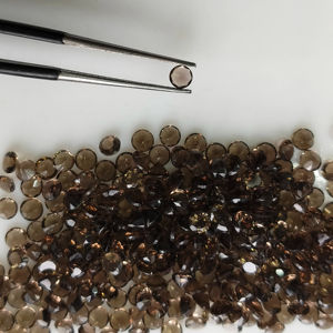 Quartz fumé naturel, coupe brillante ronde de 3,5 mm, pierre précieuse de qualité supérieure pour la fabrication de bijoux - Product Image 2