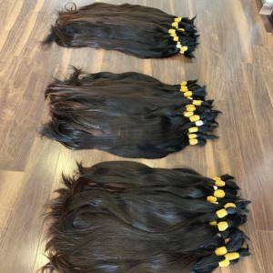 Haute qualité Remy South Indian Temple cheveux bruts ondulés en vrac - Product Image 2