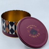 Kontensan ER148T8 215x120 mm Scatola di Latta Vintage Circus Elegance 4.1L con Coperchio Scorrevole Contenitore Decorativo Fascino Retrò Prodotto in Turchia