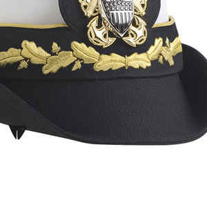 Logo de casquette d'uniforme de cérémonie du fournisseur N-avy de vice-chef de police de cérémonie en gros personnalisé - Product Image 4