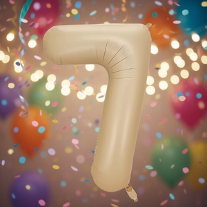 Palloncini Numero Caramello N7 100 Cm, Confezione da 12 Pezzi - Product Image 3