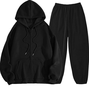 Wholesale Winter Two Piece Sweatpants and Hoodie Set Men Custom Heavyweight Oversized Pullover Men Tracksuits - Product Image 6