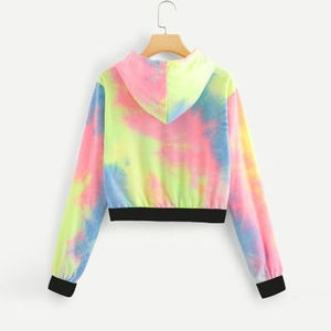 Sudadera con Capucha Corta para Mujer, Invierno, 180 g, 100% Algodón, Felpa, Estilo Urbano, Tallas Grandes, Diseño Personalizado, Nuevo Diseño de Moda - Product Image 2