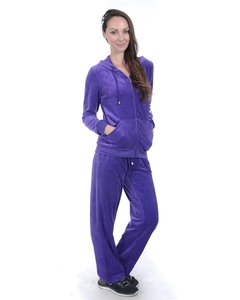 Conjunto de Chándal de Otoño de Terciopelo de Lujo para Mujer, Chaqueta Corta Informal a Rayas de Último Diseño, Pantalones de Cintura Alta con Múltiples Bolsillos - Product Image 4