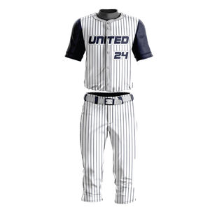 Uniformes de béisbol de poliéster de alta calidad para adultos Equipo de softball con logotipo personalizado con diseño transpirable Nombre de equipo impreso completo - Product Image 1