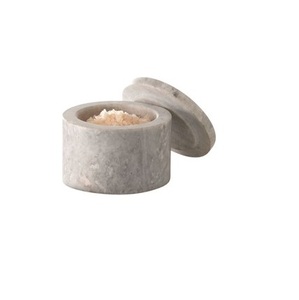 Bol en bois et marbre élégant, accessoires de cuisine pour hôtel, pierre, vaisselle de salle à manger, décoration bol à sel en marbre créatif - Product Image 4