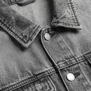 Chaqueta Vaquera de Diseñador para Hombre, Estilo Rudo, Invierno, Logotipo Frontal, Servicio OEM de Alta Calidad - Product Image 4