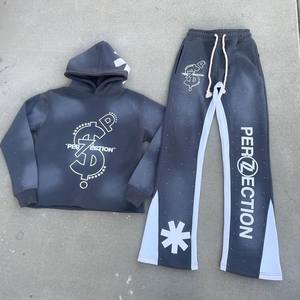 Vente en gros 100% survêtement surdimensionné en molleton de coton tendance personnalisable solide Design strass respirant durable XL hiver - Product Image 6