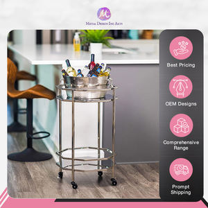 Tina de bebida de acero inoxidable martillada de doble pared elegante moderna Venta caliente a precio de mercado bajo del principal exportador de India - Product Image 4