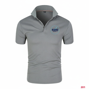 Camiseta de poliéster de secado rápido para hombre, manga corta, con estampado de puntos, bordado, estampado por transferencia térmica, camiseta deportiva informal - Product Image 1