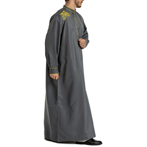 Jubba Islámica de Otoño Invierno para Hombre, Estilo Casual Tradicional, Manga Larga, Largo hasta el Tobillo, Transpirable, Antiestática - Product Image 4