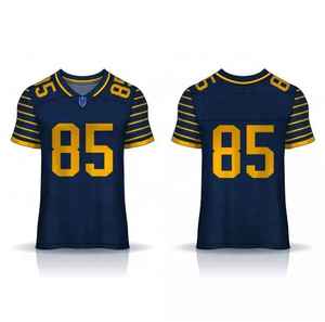 Derniers modèles de maillots de football américains en polyester oversize, coupe carrée, avec maille de sublimation, maillots de football américain pour hommes - Product Image 6