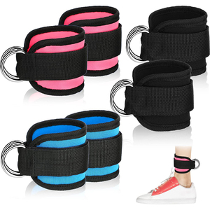 สายรัดข้อเท้าออกกําลังกายเบาะ Neoprene พร้อมแหวน D สําหรับเครื่องเคเบิลออกกําลังกายสิ่งที่แนบมากับข้อมือสําหรับการออกกําลังกายที่บ้านและยิม - Product Image 2