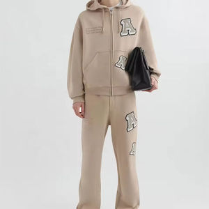 Conjunto Deportivo Casual de 2 Piezas para Hombre, Pantalones Deportivos Acampanados, Transpirables y Cómodos, de Poliéster/Algodón - Product Image 5