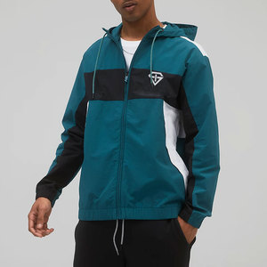 Custom Men's Waterproof Breathable Hooded Stand Collar Windbreaker <b>Jacket</b> for <b>Winter</b> Outdoor Training & <b>Running</b> - Product Image 1