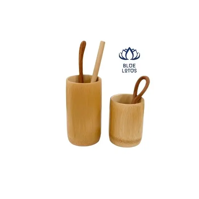 Copo de bambu natural personalizável, venda quente de logotipo impresso