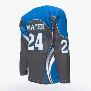 Maillot de hockey haute performance avec col en V et coutures renforcées – Style moderne pour équipe de hockey sur glace - Product Image 6