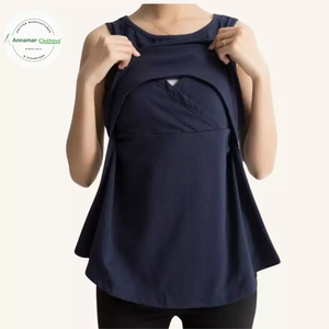 T-shirt d'allaitement en tissu doux pour maman, 95% coton, 5% spandex, certifié GOTS, personnalisable, robe d'allaitement provenant de l'inde - Product Image 5