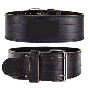Genuine Leather Weightlifting <b>Padding</b> Belt 4" <b>Back</b> Support Belt Adjustable and Comfortable Leather Gym Belt - Product Image 4