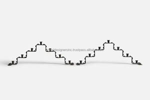 Bougeoir en fer forgé vintage à 3 bras forgé à la main en métal noir pour la décoration intérieure et les cadeaux de Noël - Product Image 6