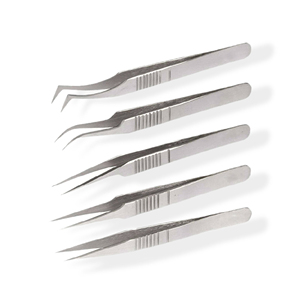 Pince à cils en acier inoxydable de qualité supérieure | Extension de cils de Salon 45 75 90 degrés pince à épiler Logo personnalisé - Product Image 5