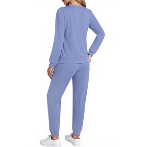 2025, conjunto de chándal de 2 piezas con logotipo personalizado para mujer, sudadera con cremallera y joggers de cintura alta, ropa de descanso informal para Fitness, ropa deportiva - Product Image 6