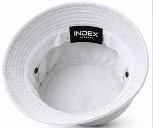 Index Apparel <b>White</b> <b>Bucket</b> Hat Embroidered Logo Unisex Casual Spring Summer Canvas Style - Product Image 5