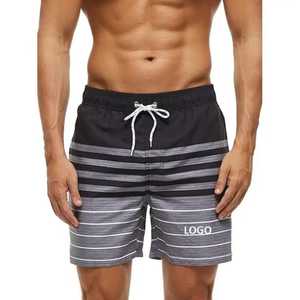 Vente en gros Short de surf décontracté 100% coton extensible dans les 4 sens pour hommes personnalisé Surfer Beach Taille mi-élastique Taille XL solide - Product Image 4