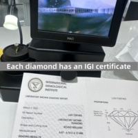 Chuangao 1-5CT IGI Sertifikalı Laboratuvarda Yetiştirilmiş Kalp Kesim Pırlanta Yüksek Kalite DEF VVS VS Cvd Hpht Beyaz Ham Taş Takı Yapımı İçin