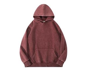 Hoodies respirants délavés à l'acide avec broderie, logo personnalisé imprimé numériquement, en coton écologique, coupe ample - Product Image 6