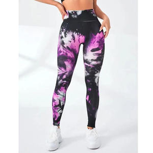 2025 Logo personnalisé et couleur sans couture pantalons de Yoga taille haute entraînement bout à bout Fitness Sport femmes Leggings - Product Image 2