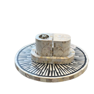 Mother of Pearl Inlay Incense Madhkan Burner MOP Shell Inlay Arabic <b>Candle</b> Holder Bakhoor Mubkhara - Product Image 1