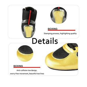 Botas de Boxeo de Caña Alta, Material Sintético Resistente, Suela Acolchada, Cierre con Cordones, Diseño Transpirable y Ligero, Agarre para Todo Clima - Product Image 4