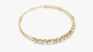 Brazalete de Tenis con Diamantes de Moissanita de Lujo, Acabado Plateado, Elegante Brazalete de Cadena Ajustable para Mujer, Regalo de Aniversario - Product Image 2