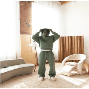 Conjunto de Sudadera con Capucha y Pantalones Jogger para Hombre, Talla Grande, 2 Piezas, Corte Regular, Tejido Grueso, 100% Algodón, Informal, para Invierno - Product Image 2