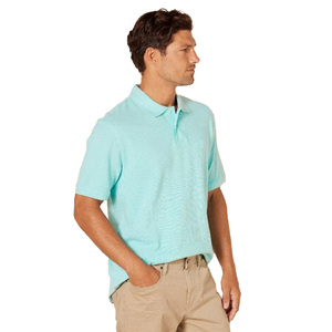 Camiseta de Hombre al por Mayor con Logotipo Personalizado, Color Sólido, Cuello de Punto Acanalado, Costuras Duraderas, Transpirable, Ajuste Cómodo, Formal - Product Image 3